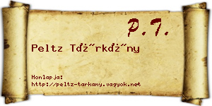 Peltz Tárkány névjegykártya